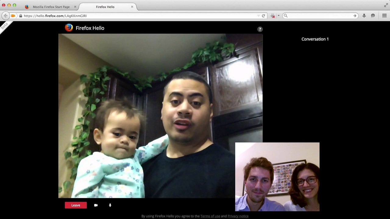 Firefox 35 con Firefox Hello per comunicare dal browser