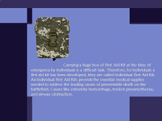 Facts About Individual First Aid Kit