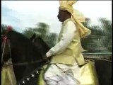 Hazrat Sultan Muhammad Ali Sahib and Ustaad Zaman Shah Sahib riding the most famous Horses Nageena (late) and Mastaana