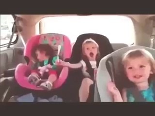 Baby wakes up just in time for the bass drop!