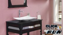 Decolav Natasha Bathroom Vanity with granite top, Storage Cabinet, and Framed Mirror