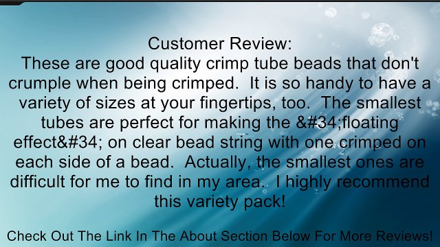 Beadsmith 3 Size Variety Pack Shiny Silver Jewelry Crimp Tube Beads (475 Total) Review