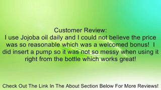 Jojoba Oil, Golden Organic 100% Pure 16 Oz Review