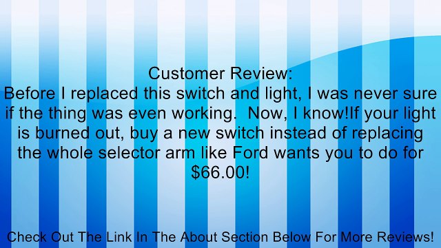 Overdrive switch Ford F58Z-7G550-AA F58Z7G550AA Review