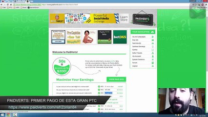 PaidVerts: Comprobante de pago de esta gran PTC (26/12/2014)