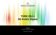AÖF Dersleri Türk Dili-1 2. Ünite Dil Kültür İlişkisi