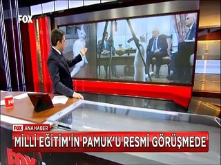 Milli Eğitim Bakanlığı'nın kadrolu kedisi Pamuk Resmi görüşmede