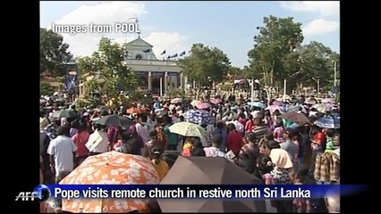 Pope travels to remote church in restive north Sri Lanka