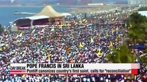 Pope Francis canonizes Sri Lanka's first saint, calls for 