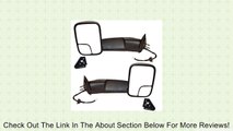1998-2001 Dodge Ram 1500 & 1998-2002 Ram 2500, 3500 Full Size Pickup Truck Power With Heat Folding Black Textured Heated Tow Rear View Mirror Pair Set: Passenger AND Left Driver Side (Performance Towing Flip up Style) (1998 98 1999 99 2000 00 2001 01 2002