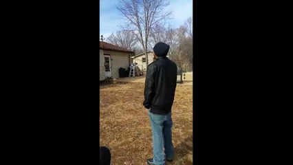 Guy Jumps Through An Ice-Pool!