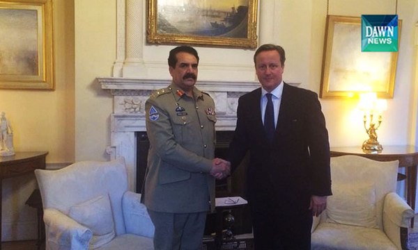 Army chief seeks Britain's support in choking funds for terror groups