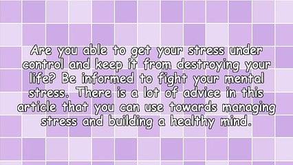 Reduce Stress By Observing These Simple Tips