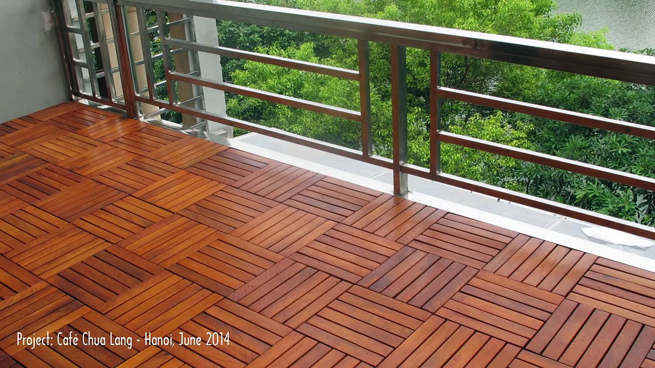Ván Sàn Gỗ Tự Nhiên - Trang Trí Ban Công - Café Chùa Láng - Hà Nội