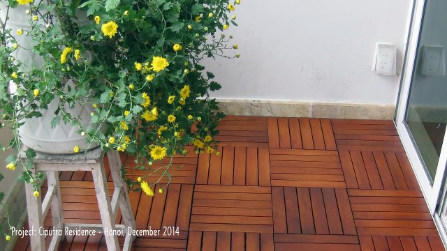 Sàn Gỗ Ngoài Trời - Trang Trí Ban Công - Chung cư Ciputra - Hà Nội