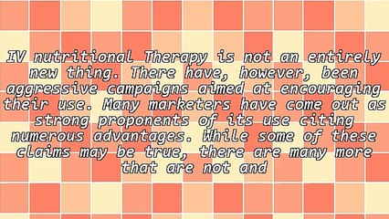 Important Aspects Of IV Nutritional Therapy