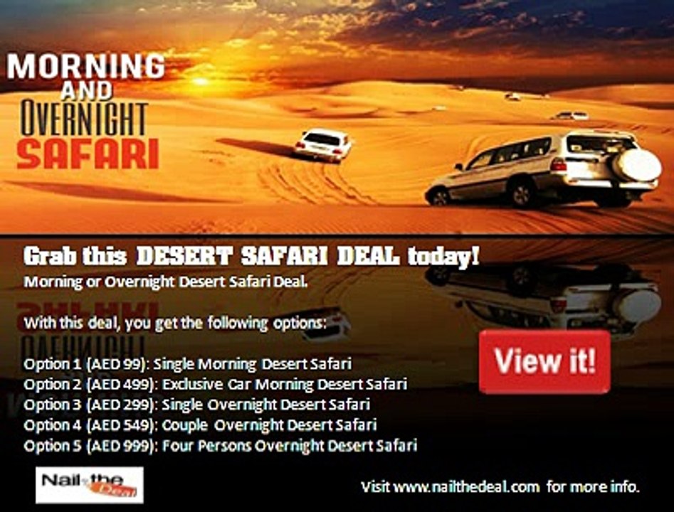 Nail The Deal - Latest Desert Safari Tour & Package Deals in Dubai, Abu Dhabi