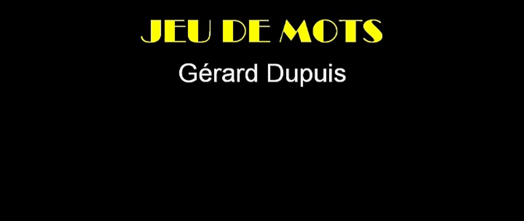 Jeu de mots
