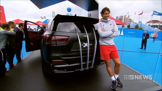 Rafael Nadal at AO2015: Practice and Kia event (15/01/2015)
