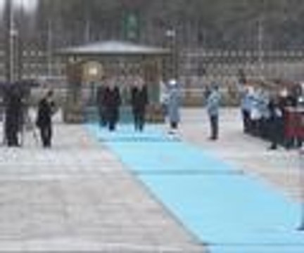 Aliyev, Cumhurbaşkanlığı Sarayı'nda törenle karşılandı