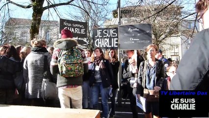 Charlie Hebdo - Hommage à Dax le 09 janvier 2015