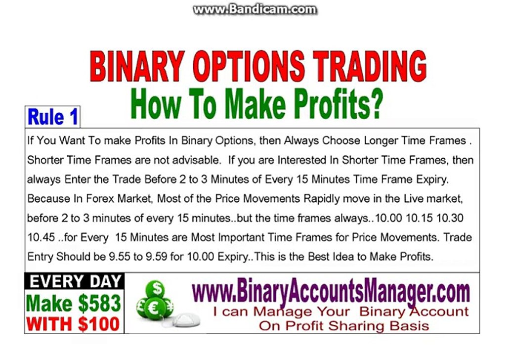 1 Hour 2 Hour 4 Hour Day End Binary Options Trading Strategy