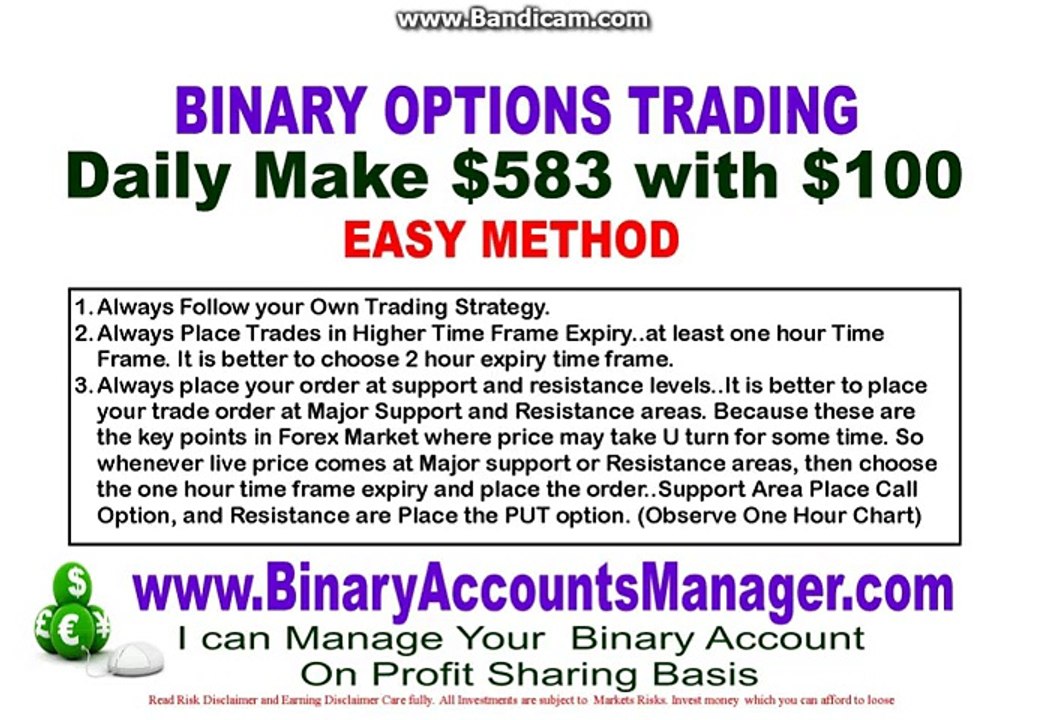 1 Hour 2 Hour 4 Hour Day End Binary Options Trading Method