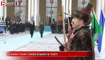 Ak Saray'daki tören dışarıya taştı!