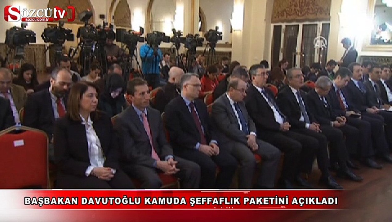 Davutoğlu kamuda şeffaflık paketini açıkladı
