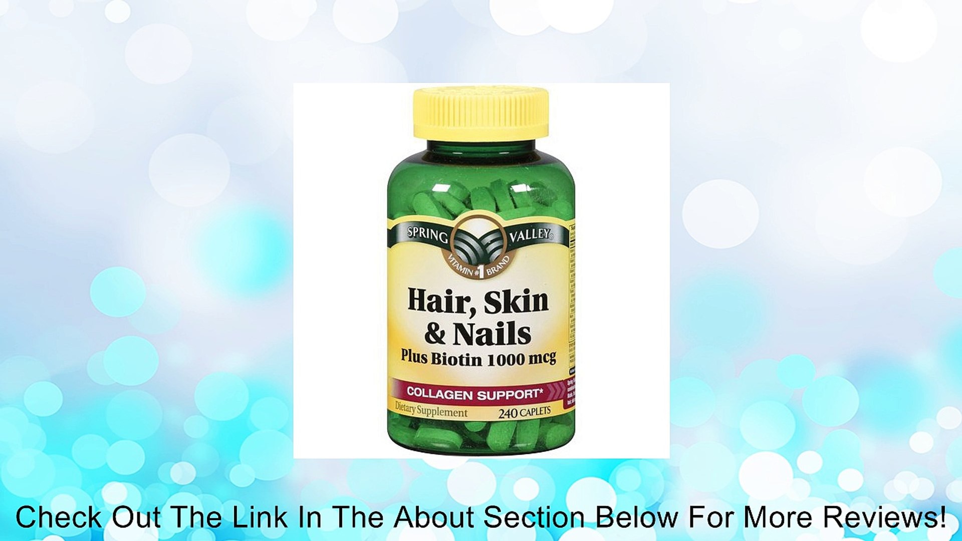 Spring Valley Hair Skin Nails Biotin Collagen Gelatin Review
