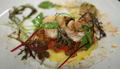 Noix de Saint-Jacques au citron, condiment, grassoise et pomme de terre ratte, Gilles Epié (#DPDC)