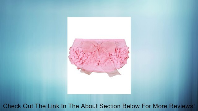 RuffleButts Baby Girls Pink Cotton Nappy Cover w/ Organza Bow Review