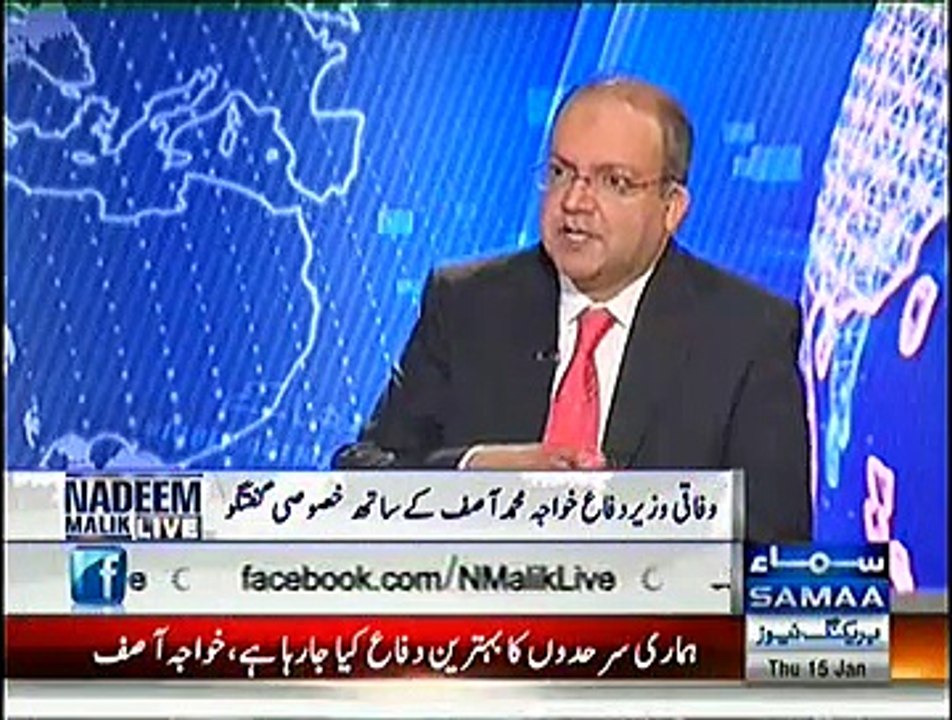 Nadeem Malik Live (Khawaja Muhammad Asif Special Interview) - 15th January 2014
