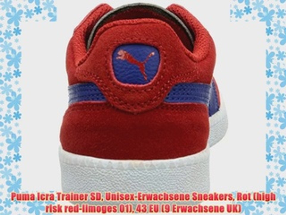 Puma Icra Trainer SD Unisex-Erwachsene Sneakers Rot (high risk red-limoges 01) 43 EU (9 Erwachsene