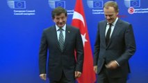 Başbakan Davutoğlu, AB Konseyi Başkanı Donald Tusk ile Biraraya Geldi