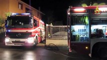 Avellino - Incendio in un garage, l'intervento dei vigili del fuoco (10.01.15)