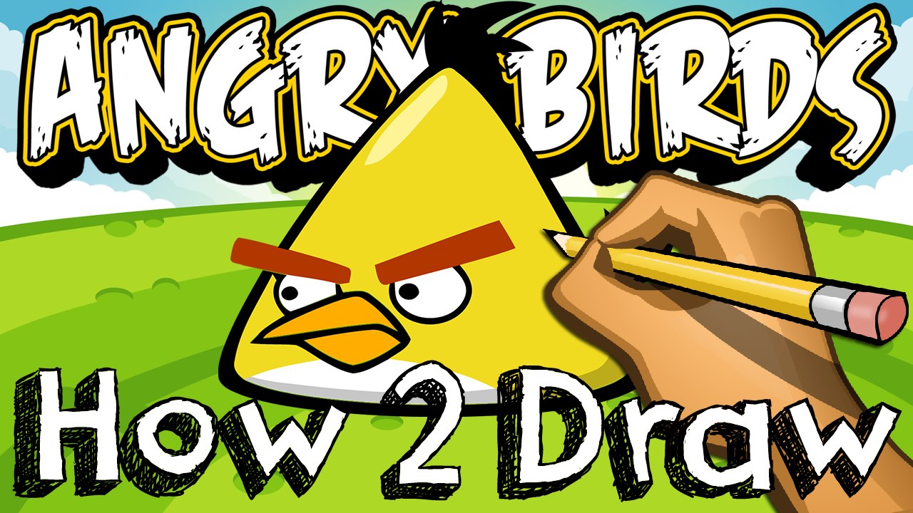 How 2 Draw Chuck The Yellow Bird From Angry Birds