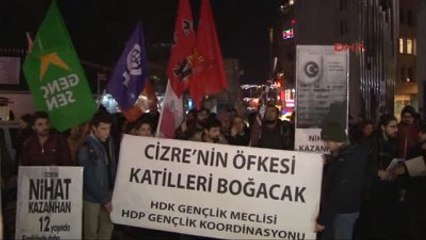 Cizre'de Ölen 12 Yaşındaki Çocuk İçin Taksim'de Eylem