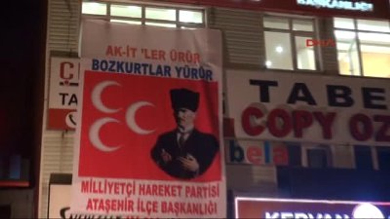 MHP Ataşehir İlçe Merkezi'nde Pankart Krizi