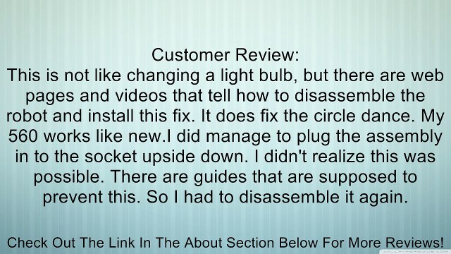 Roomba iRobot 500/600/700 Series Cliff Sensor / Bumper Sensor Assembly Review