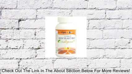 OptiChoice Ultimate Red Yeast Rice with Cholesstrinol HP -- 700 mg - 120 Capsules Review