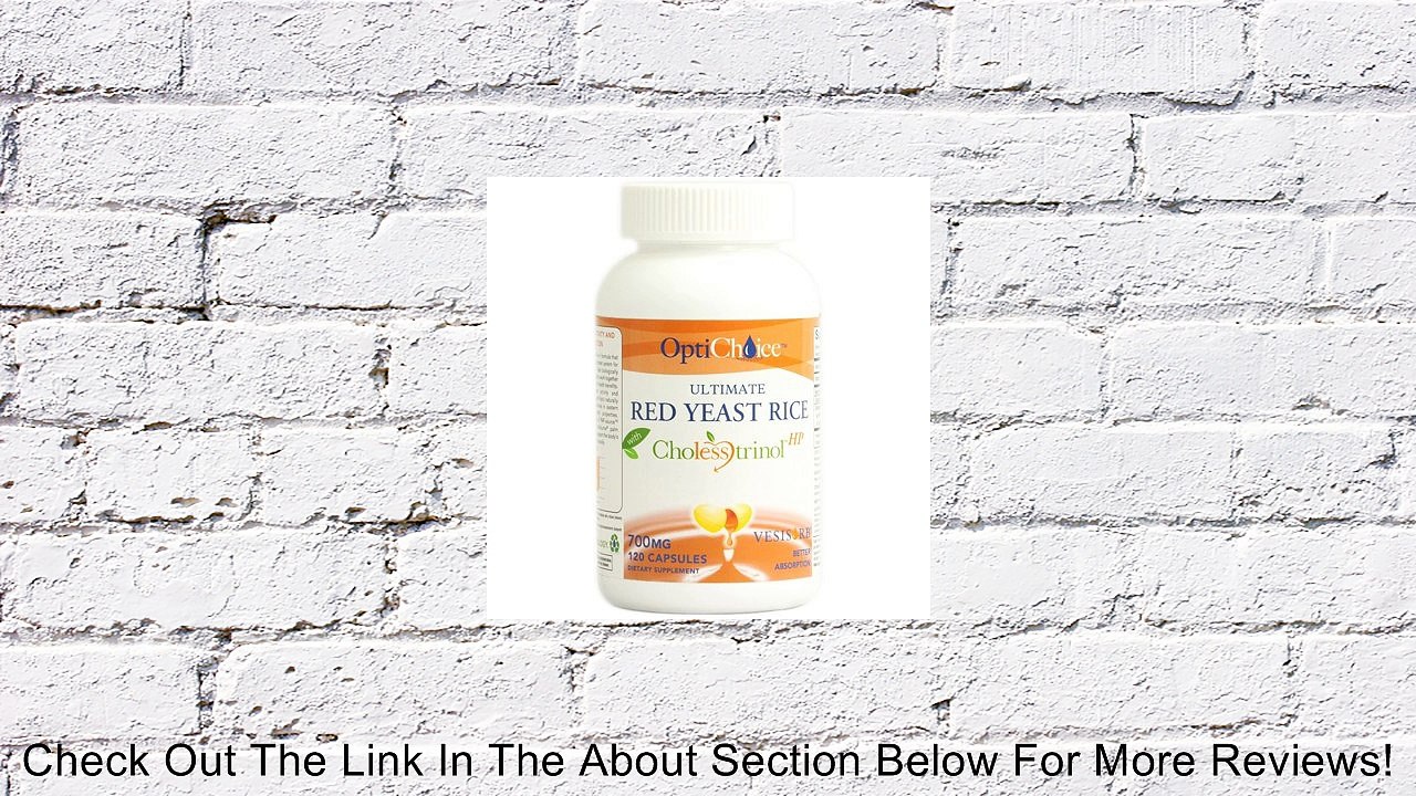 OptiChoice Ultimate Red Yeast Rice with Cholesstrinol HP -- 700 mg - 120 Capsules Review