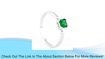 Sterling Silver Princess Cut May Emerald Birthstone Child Ring Review