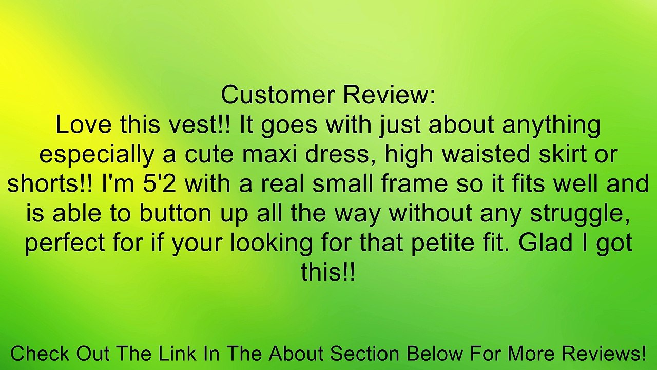 Anna-Kaci S/M Fit Washed Out Denim Sleeveless Cropped Buttoned Jacket w Pockets Review