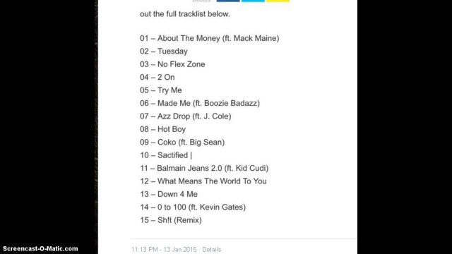 Lil Wayne Sorry for the wait 2 Full Tracklist INCLUDES J COLE AND KID CUDI