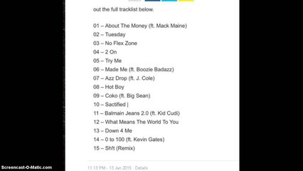 Lil Wayne Sorry for the wait 2 Full Tracklist INCLUDES J COLE AND KID CUDI