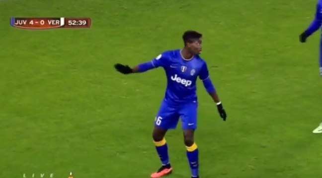 le but et la danse de Paul Pogba lors de Juventus Turin – Hellas Verone