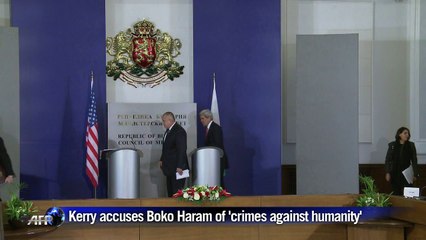 Kerry accuses Boko Haram of 'crime against humanity'