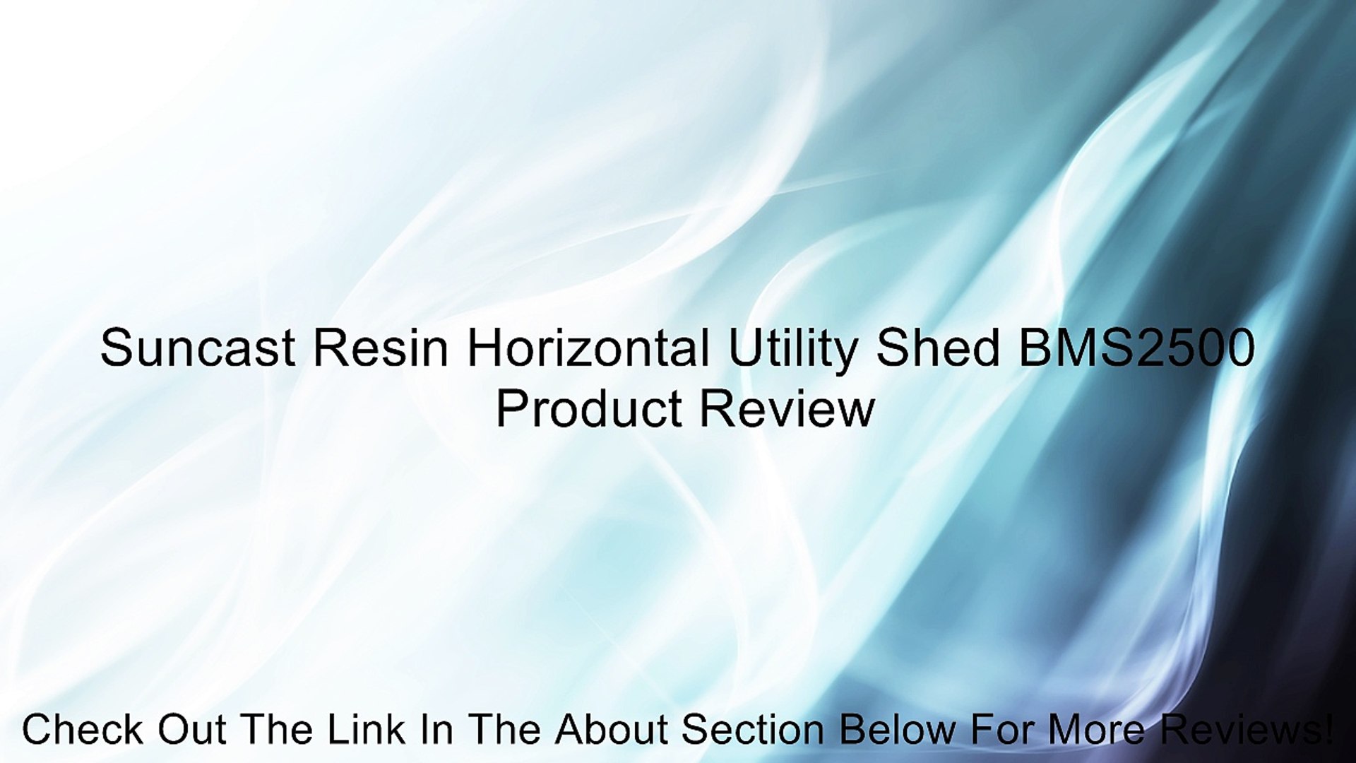 Suncast Resin Horizontal Utility Shed Bms2500 Review Video
