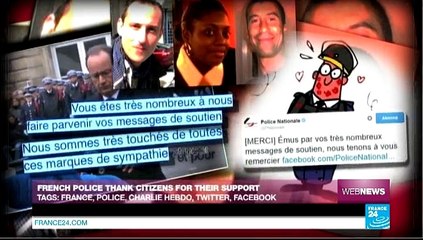 French police thank citizens for their support